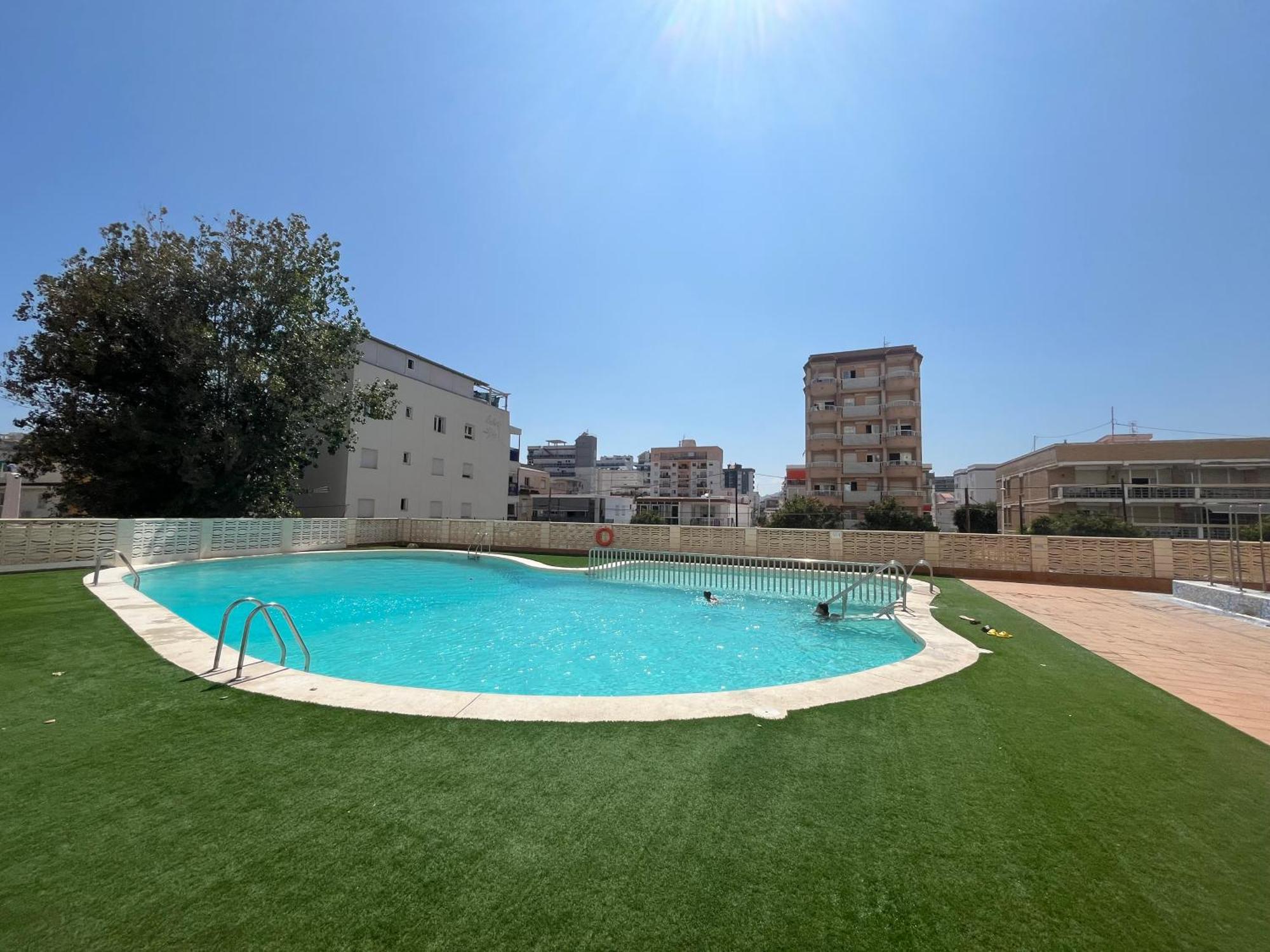 Apartamento 1ª Linea De Playa - Con Piscina Y Parking Playa de Gandía Exterior foto
