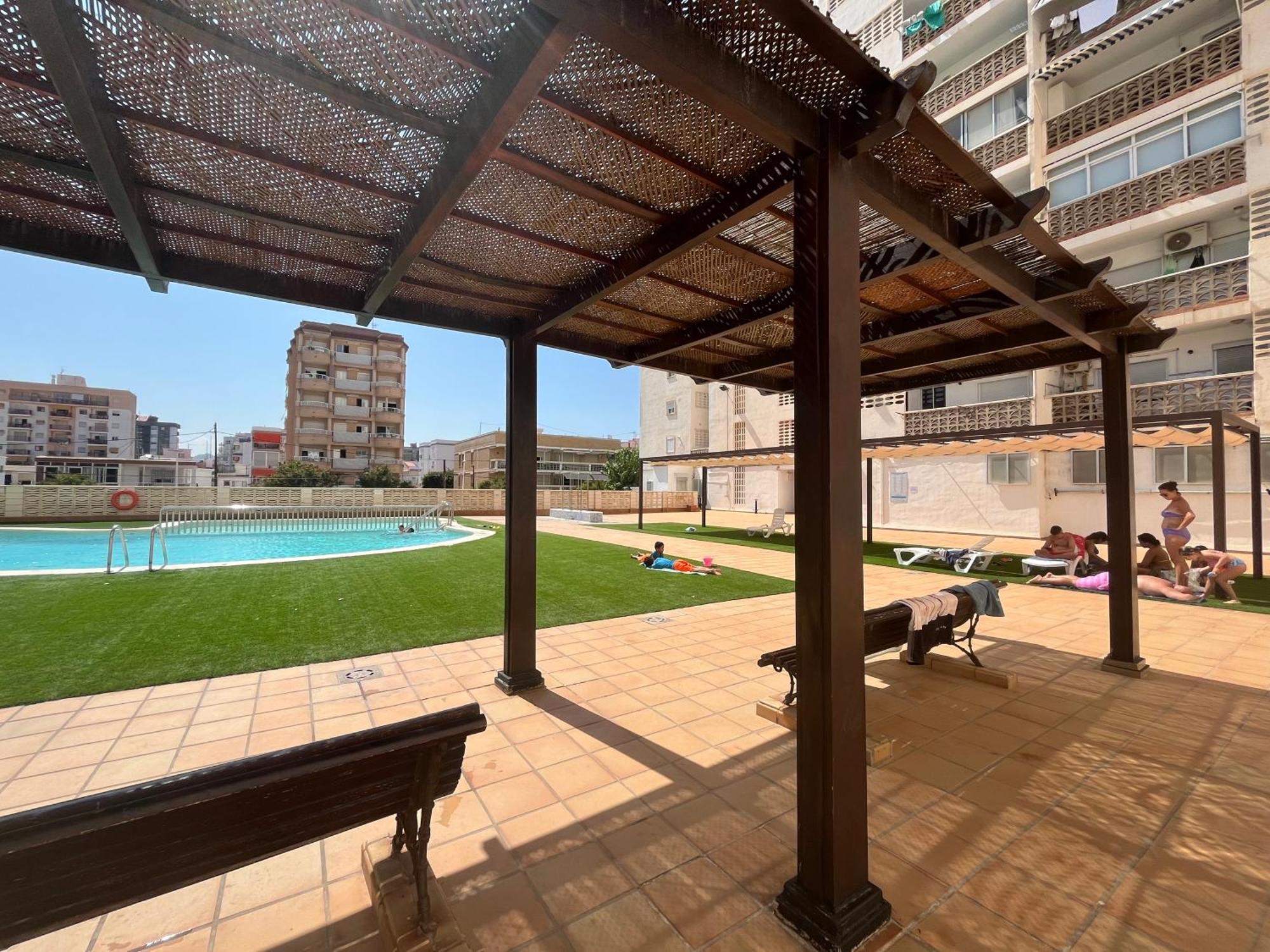 Apartamento 1ª Linea De Playa - Con Piscina Y Parking Playa de Gandía Exterior foto